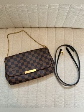 Louis Vuitton Favorite MM Damier Ebene Great Condition, Authentic w/ Straps